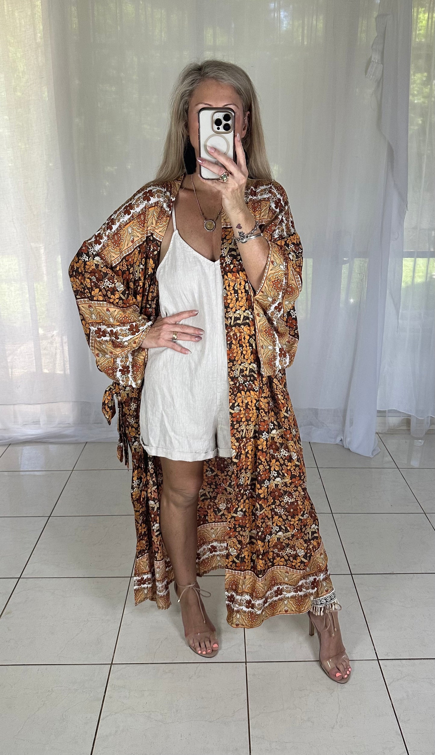 Gracie Kimono Cover - Earth tones…one of a kind