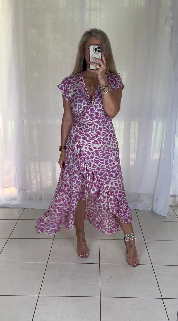 Ella Wrap - Pink Leopard