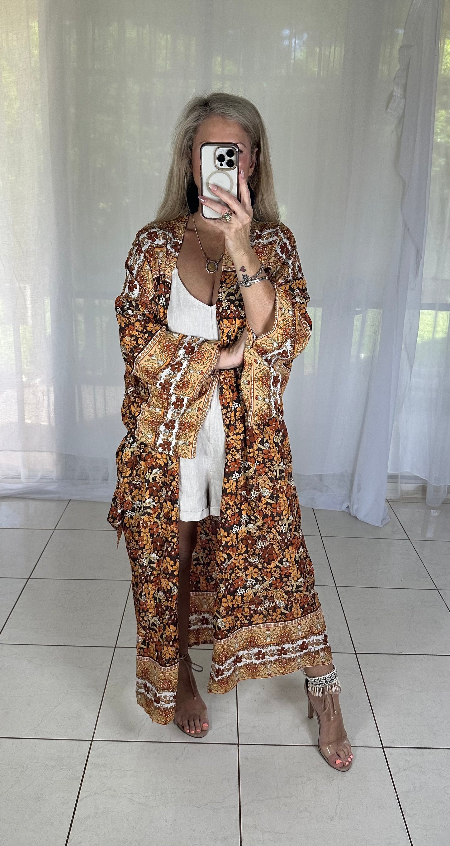 Gracie Kimono Cover - Earth tones…one of a kind