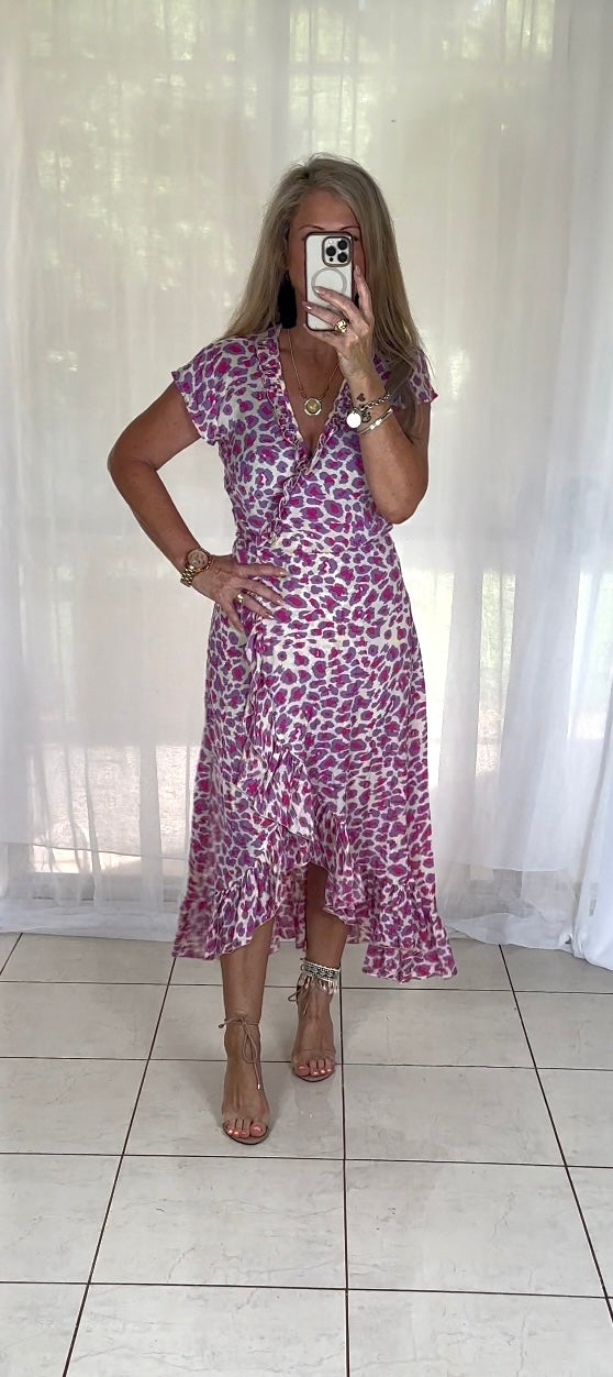 Ella Wrap - Pink Leopard