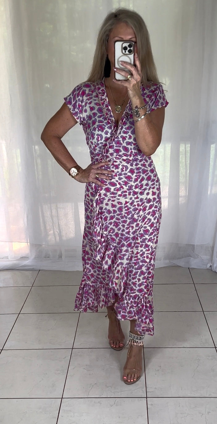 Ella Wrap - Pink Leopard