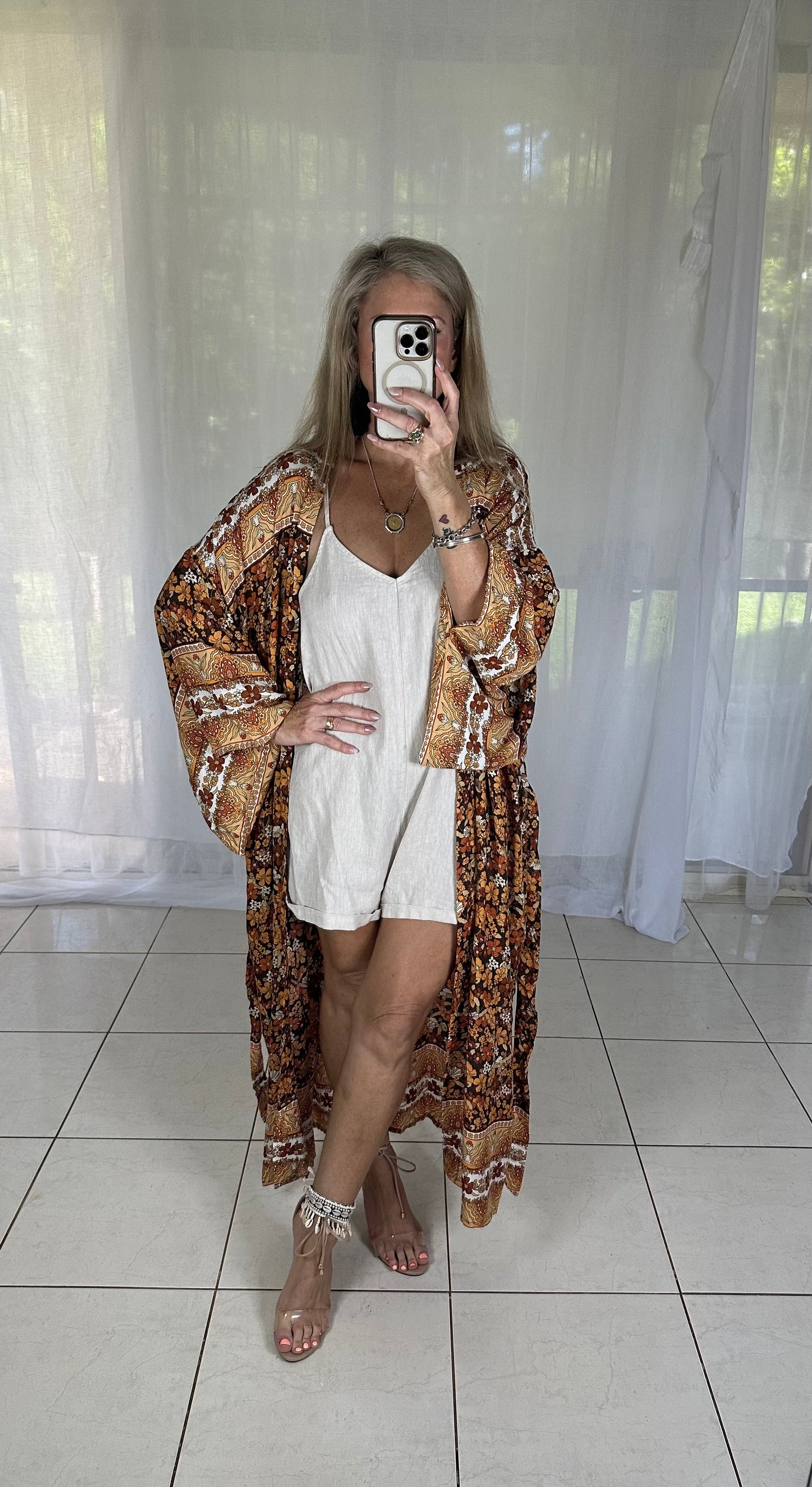 Gracie Kimono Cover - Earth tones…one of a kind