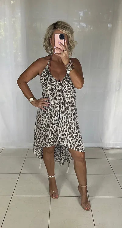 Izzy Midi Dress - Leopard