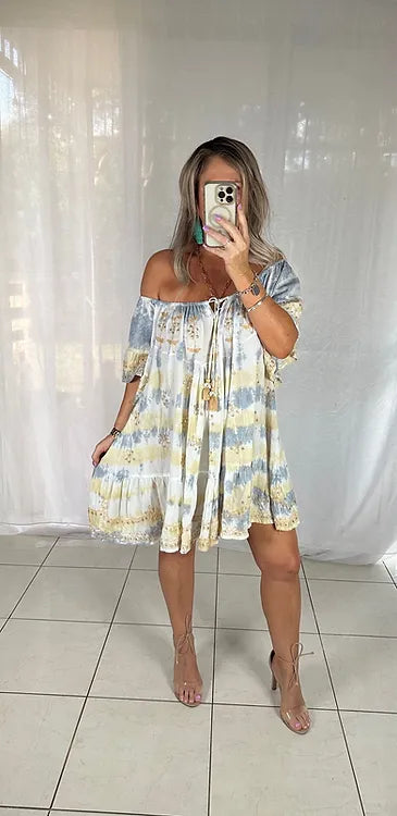 Sequin Dress - Grey + yellow tiger + Sequins (one only)