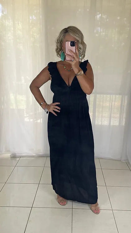 Ruffle sleeve Maxi Dress