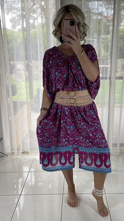 Ivey Kaftan - Boho Magenta **disc