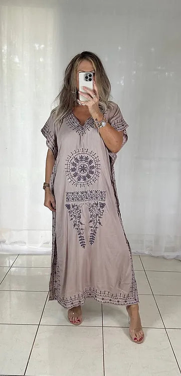 Sequin Kaftan - Musk