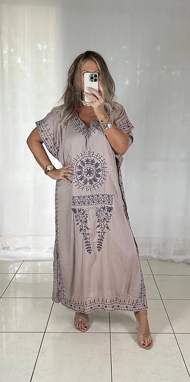 Sequin Kaftan - Musk