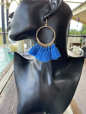 Tassel earring - Royal Blue