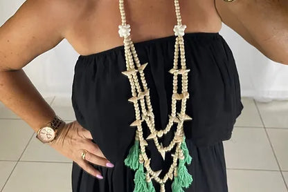 Tassel Necklace - Green