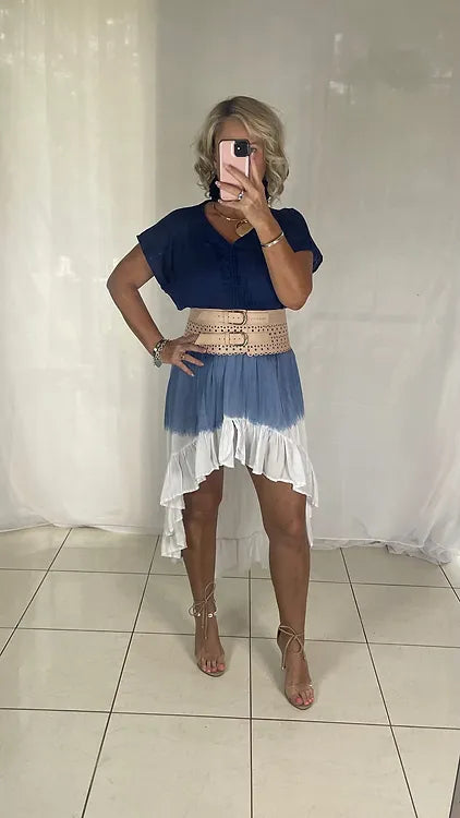 Hi Lo Dress - Blue Gradient