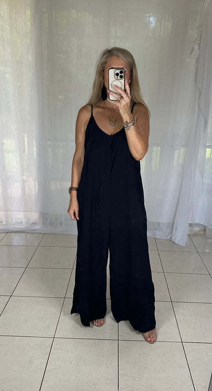 Flare leg Jumpsuit - Black