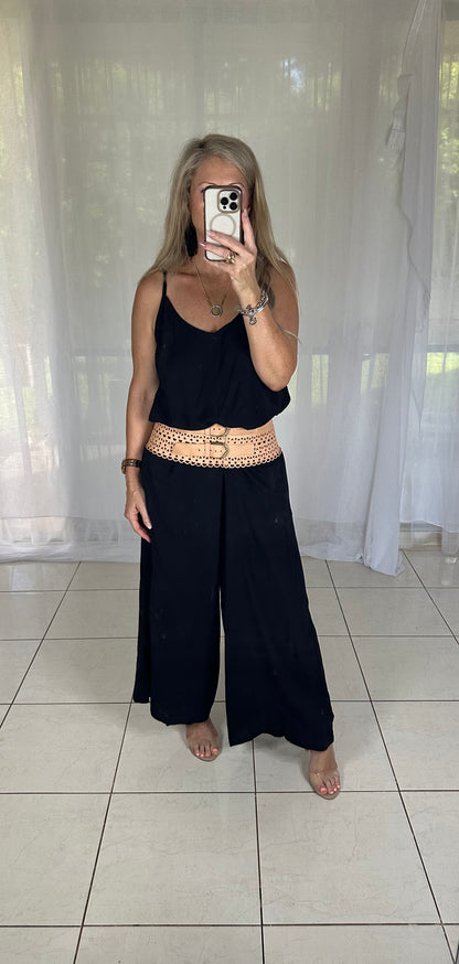 Flare leg Jumpsuit - Black