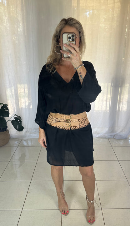 Larnie Shift Dress - Black